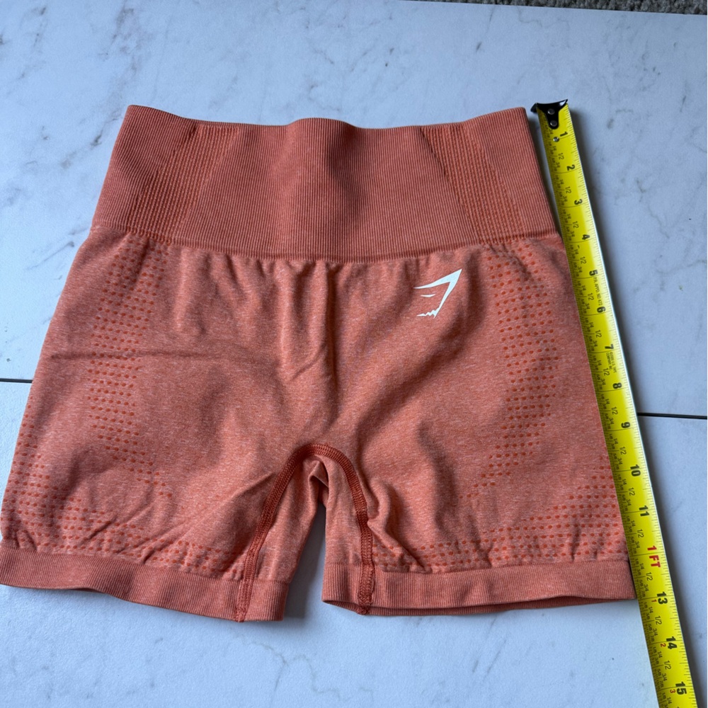 GYMSHARK Vital Seamless Shorts - orange - size XS - Picture 3 of 5